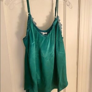 Anthropologie Floreat Green Lace Cami